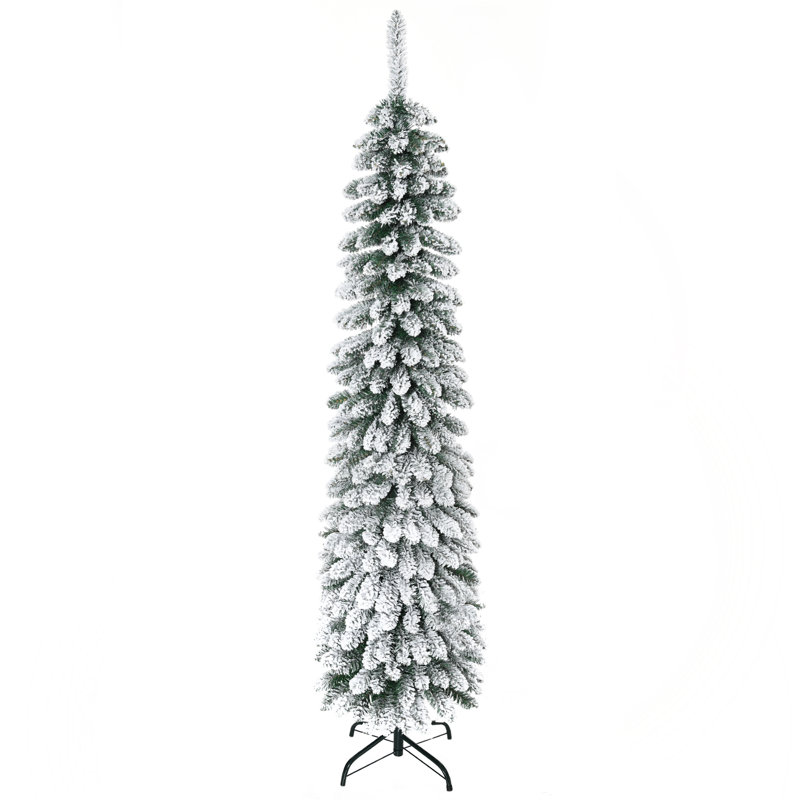 Arbre de Noël artificiel enneigé 6 pi avec 395 pointes réalistes, vert