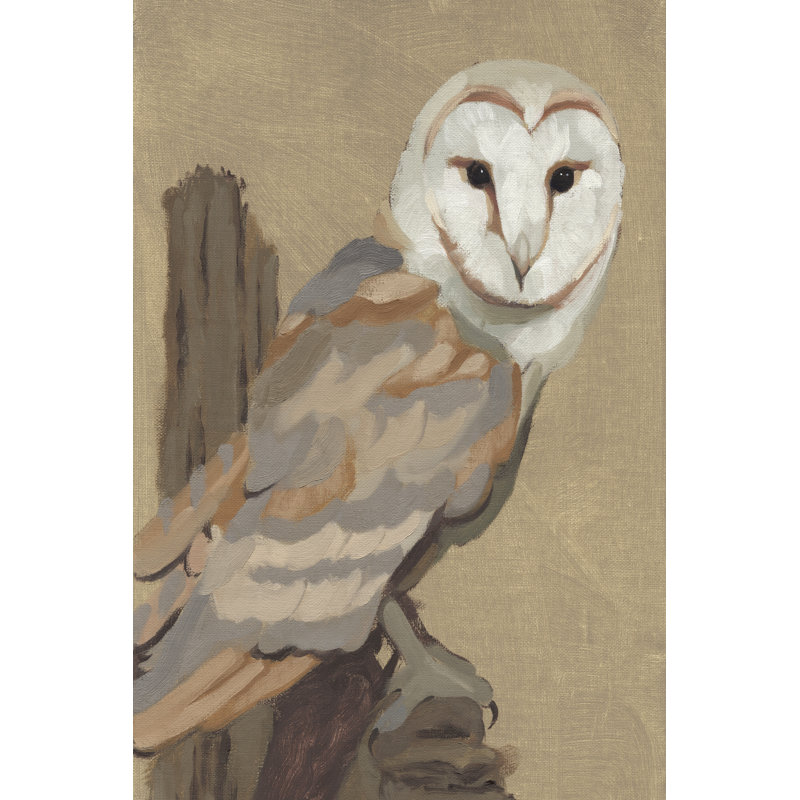 Common Barn Owl Portrait I by Jacob Green - Painting, Black Floater Framed, 76cm H x 51cm W