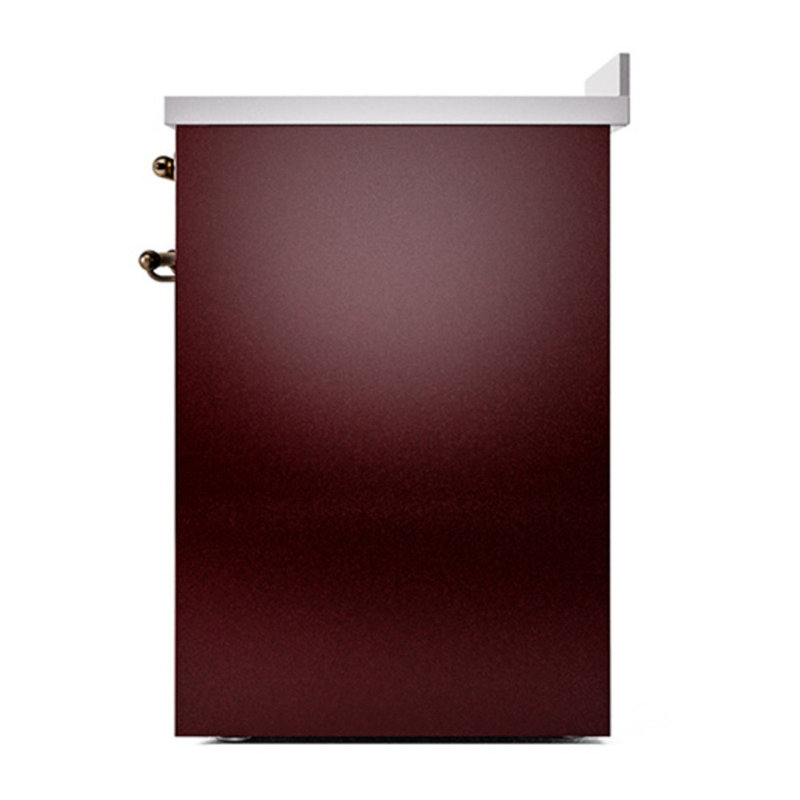 ILVE Nostalgie II 30 in Induction Range, Burgundy/Bronze