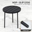 Table d'appoint ronde d'extérieur - Table de bout en acier durable pour patio, jardin, cour, balcon, salon et chambre à coucher