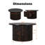 Table basse ronde avec tiroir-385672416