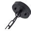 Luminaire suspendu noir style campagnard 6 lumières