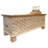 Hand-crafted Solid Wood Large Bench Trunk With Honeycomb Carved Front Panel