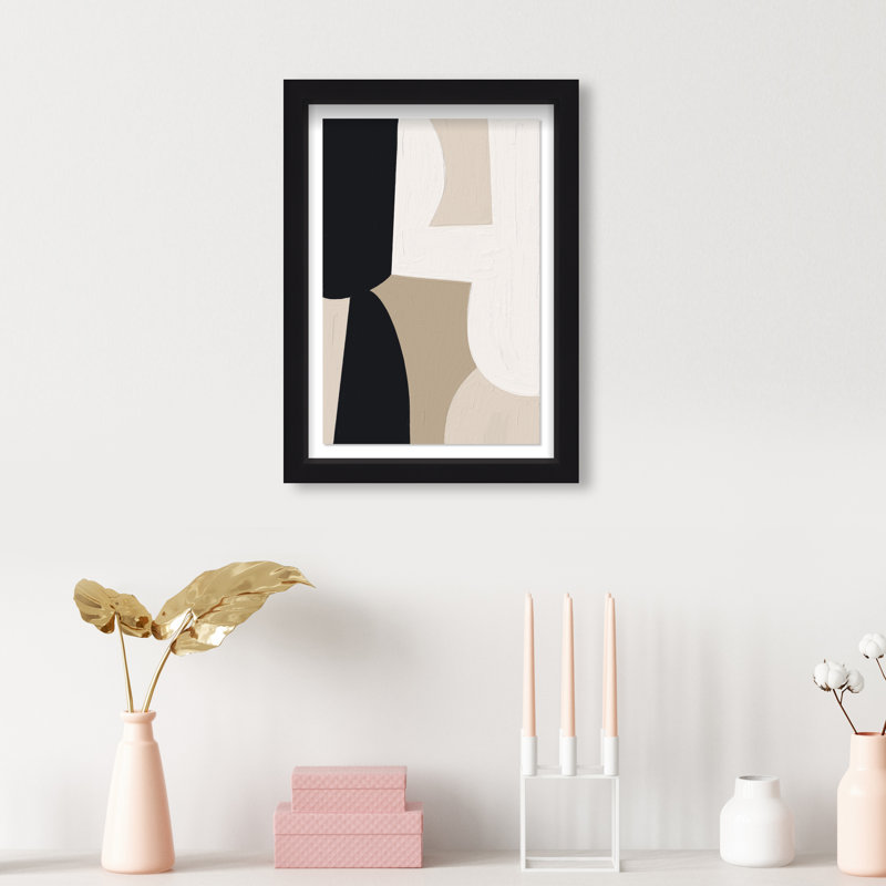 Minimalist Modernism Print by Oliver Gal, 11.5"H x 16.5"W, Black Shadowbox