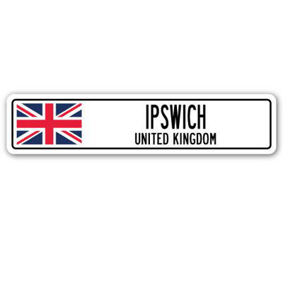 Plaque de rue en aluminium Ipswich, Royaume-Uni