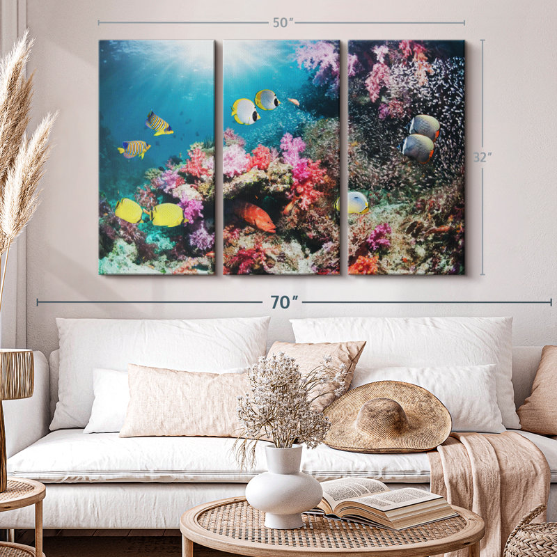 "Andaman Sea Life" sur toile, H 50 po x l 32 po