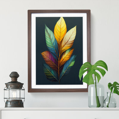 Serene Leaves 1 Piece Single Picture Frame Wall Art