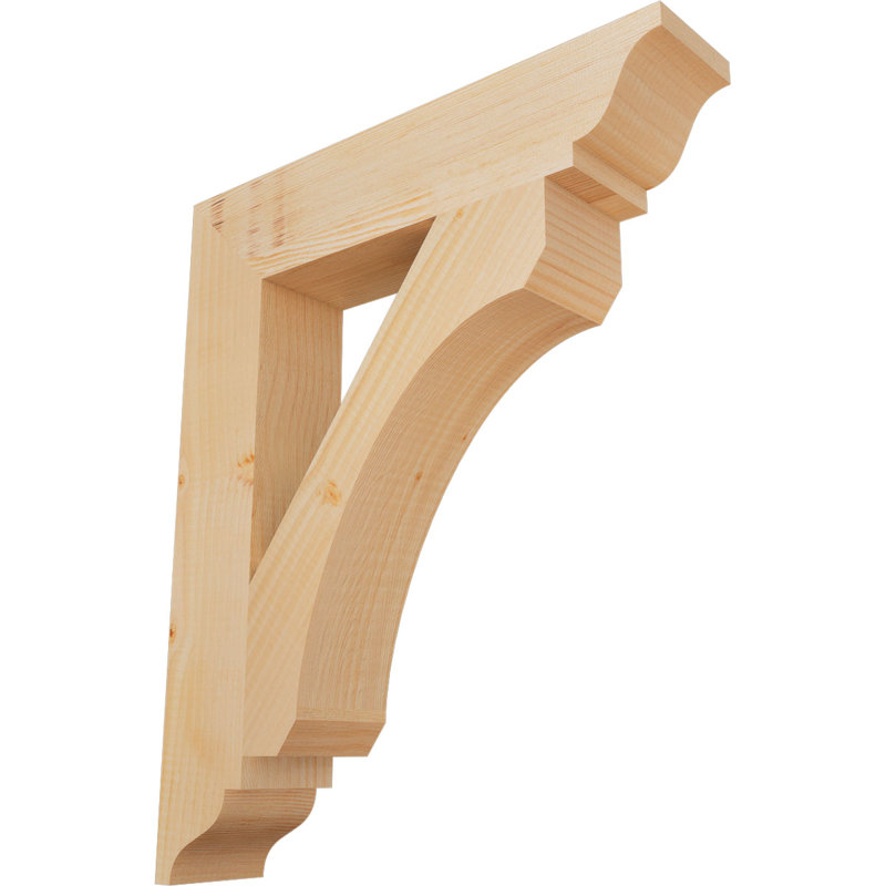 Support en bois rustique traditionnel BKTLEC01, Douglas (lisse), H 24 po x l 3,5 po x P 20 po