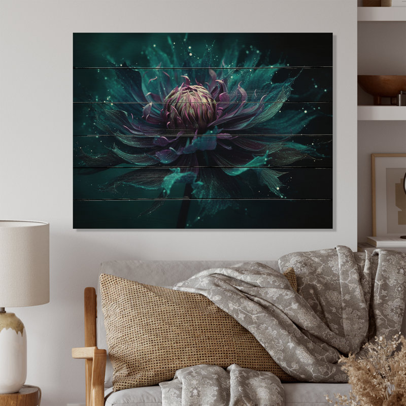 Fleur de lotus Clerfont, H 10 po x l 20 po x P 0,78 po