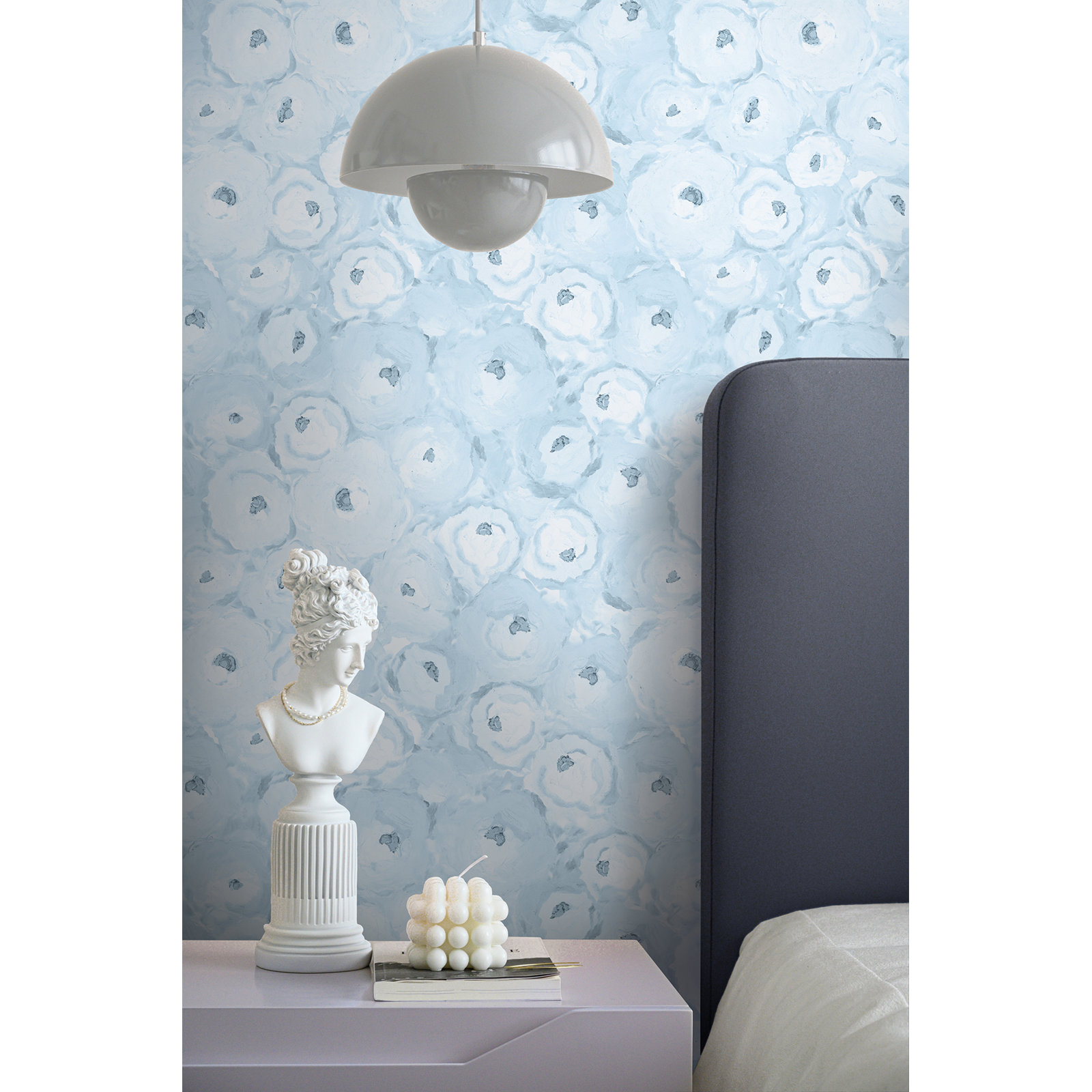 Yuki Osada Floral Wallpaper, Blue