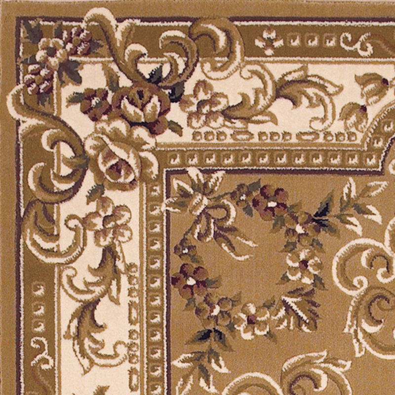 Corinthian Beige/Ivory Aubusson Area Rug, Rectangle 3'3" x 4'11"