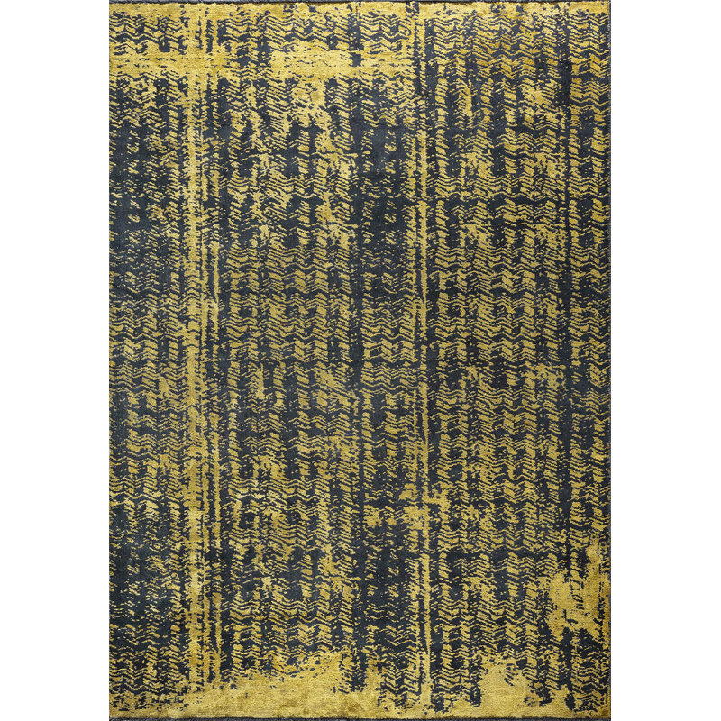 Bettylu Abstract Hand Loom Indoor / Outdoor Area Rug, Rectangle 5'3" x 7'7"