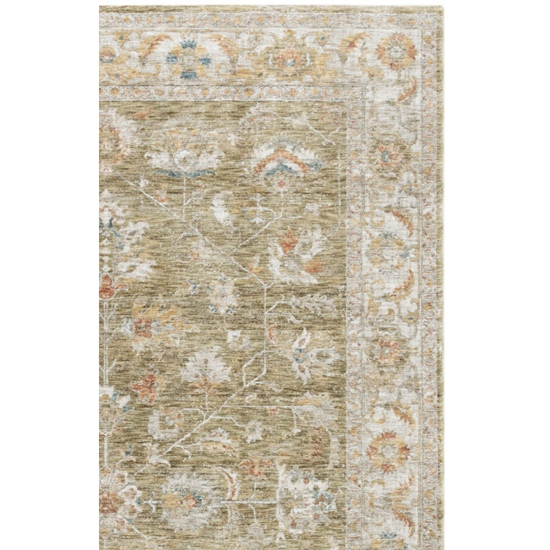 Tapis oriental en polyester à usage oriental Vitalja 144, Rectangle 9 pi x 12 pi