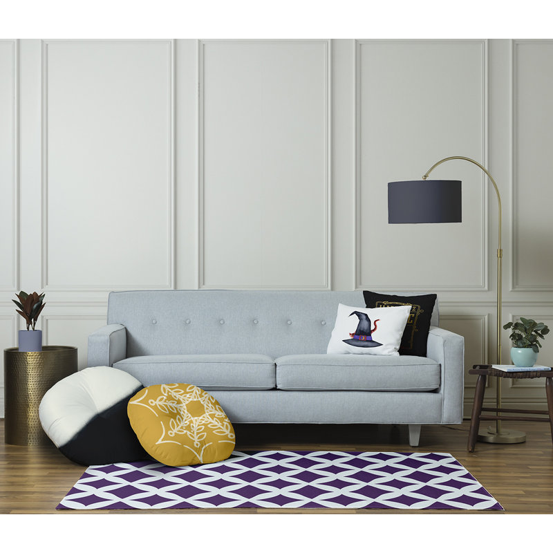 Geometric Reversible Throw Pillow, Yellow, 26" x 26"
