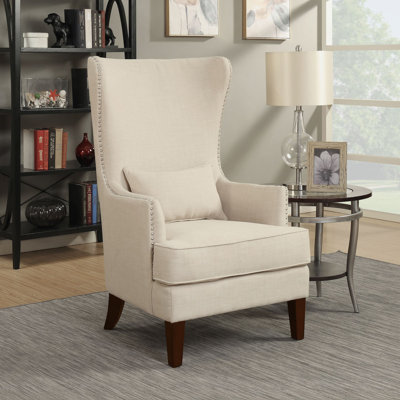 Fauteuil à oreilles rembourré Kemariya