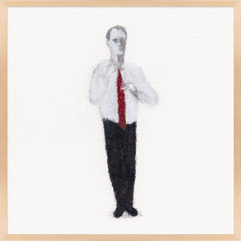 Little Big Man Painting by Simon Schneiderman, 36" H x 36" W x 1.25" D, Maple Wood