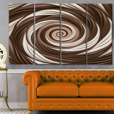 « chocolat et lait en spirale design », impression à multiples images sur toile