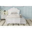 Lit plateforme simple en bois avec tête de lit et lit gigogne simple, blanc-26721144