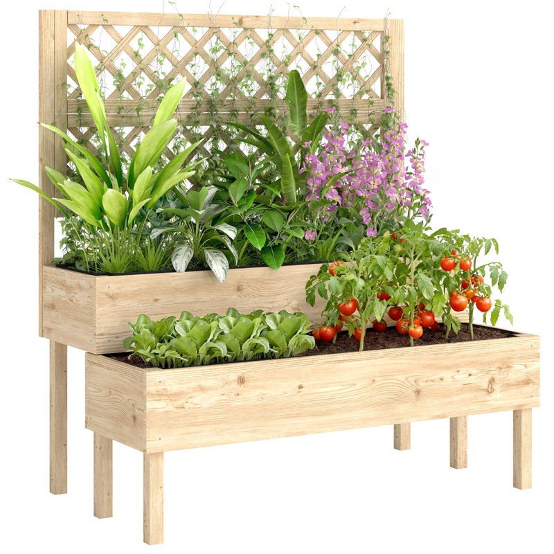 Wood Raised Garden Bed