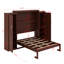 Lit escamotable double avec garde-robe et tablette de rangement-427118847-427118840