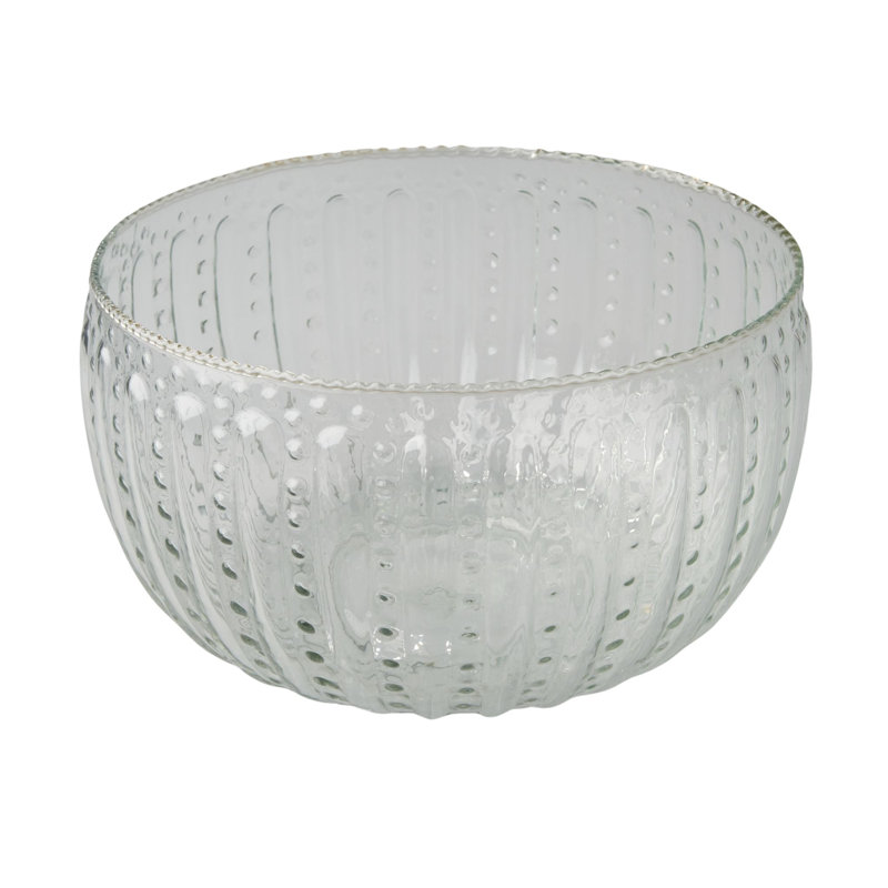 Ruffle Glass Lines Large Bowl