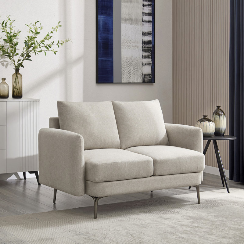 Sofia 2 Seater Fabric Sofa, Beige