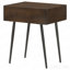Table d'appoint rectangulaire à 1 tiroir Coffee Brown