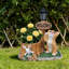 Mignon chat, jardinière, statue, décoration de jardin