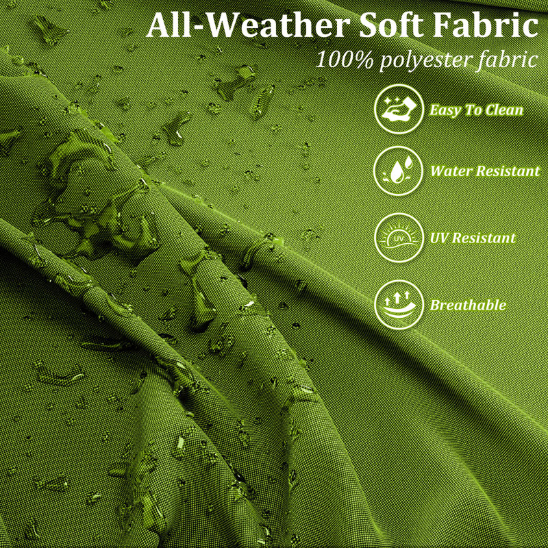 22"W X 24"D Outdoor Deep Seat Cushion Set Outdoor Seat/Back Cushion, Grass Green