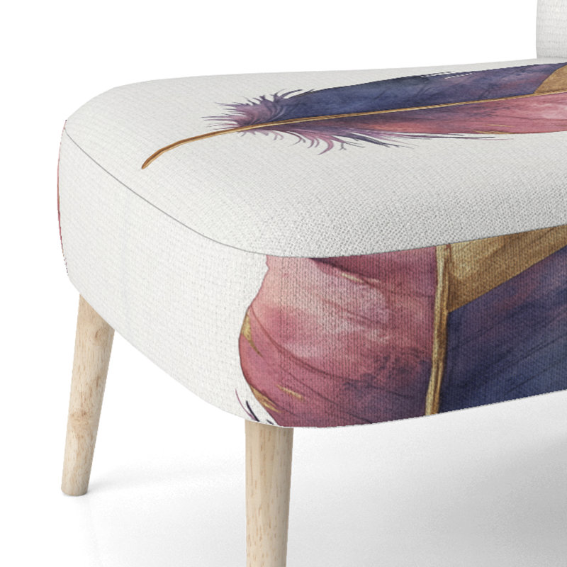 Chaise d'appoint Glam Feather, Side Chair Armless