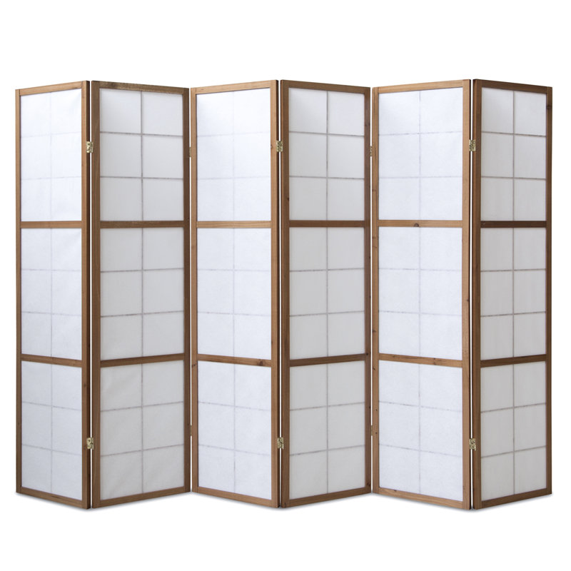 Bastian Room Divider, Brown, 6 Panels