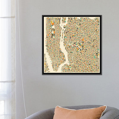 Jazzberry Blue - Graphic Art on Canvas