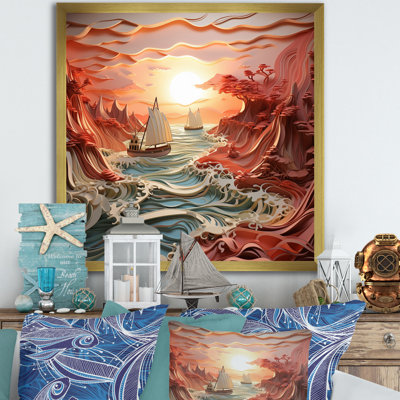 " Coastal Tranquility Papercut II "
