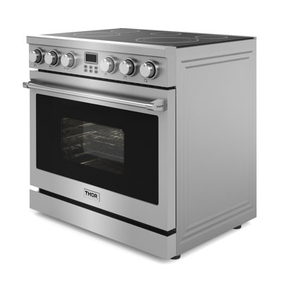 Cuisinière électrique à convection autoportante de 36 po 6 pieds cubes Thor Kitchen A Series