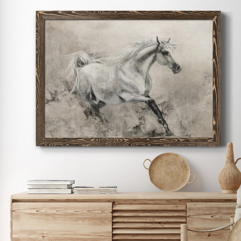 «Majestic Stallion I», reproduction d'art sur toile, Noyer, H 37,5 po x l 27,5 po x P 1,5 po