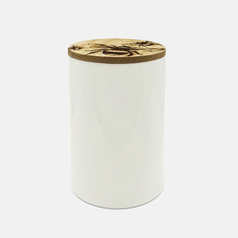 Ceramic / Porcelain Jar, 13cm H x 13cm W x 18cm D