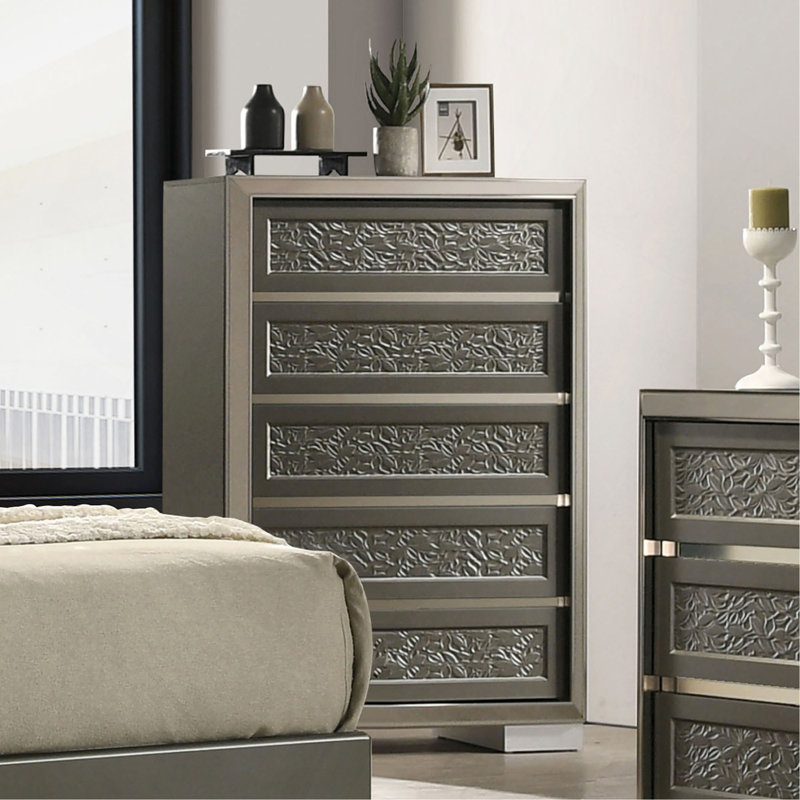 Commode de style contemporain avec 1 tiroir et 5 tiroirs