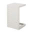 Table de bout en aluminium en forme de C Cape Coral, blanc