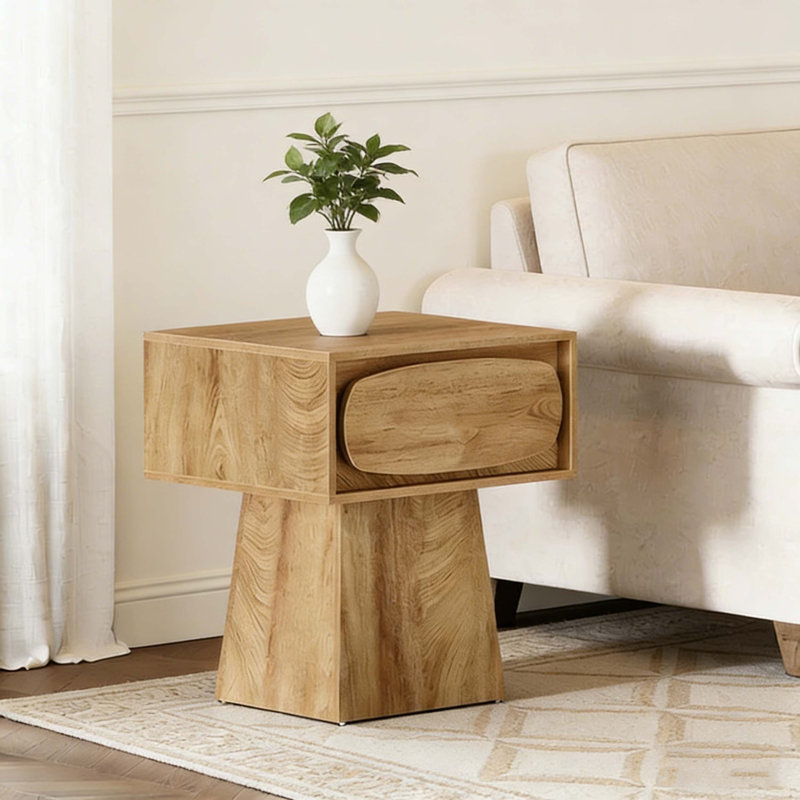Small Side Table with Storage Drawer