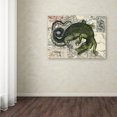 Kaeya Croc Map by Nick Bantock Graphic Art on Wrapped Canvas