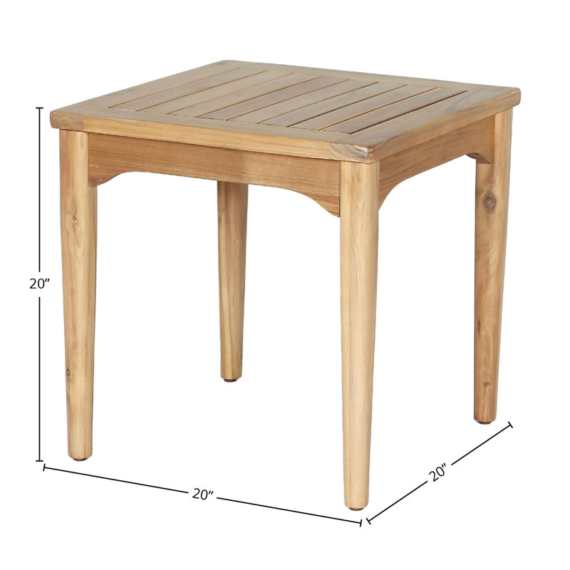 Launia Solid Wood End Table