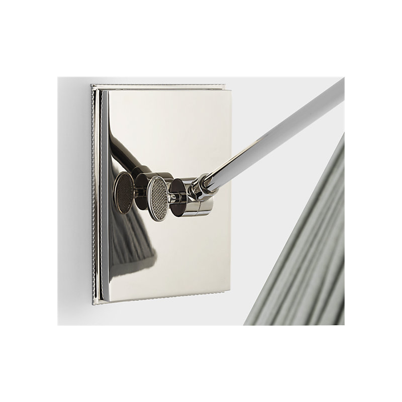 Marie Flanigan 1 - Light Armed Sconce, Polished Nickel, Blue