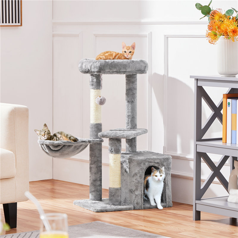 color 87cm H Cat Tree, Grey