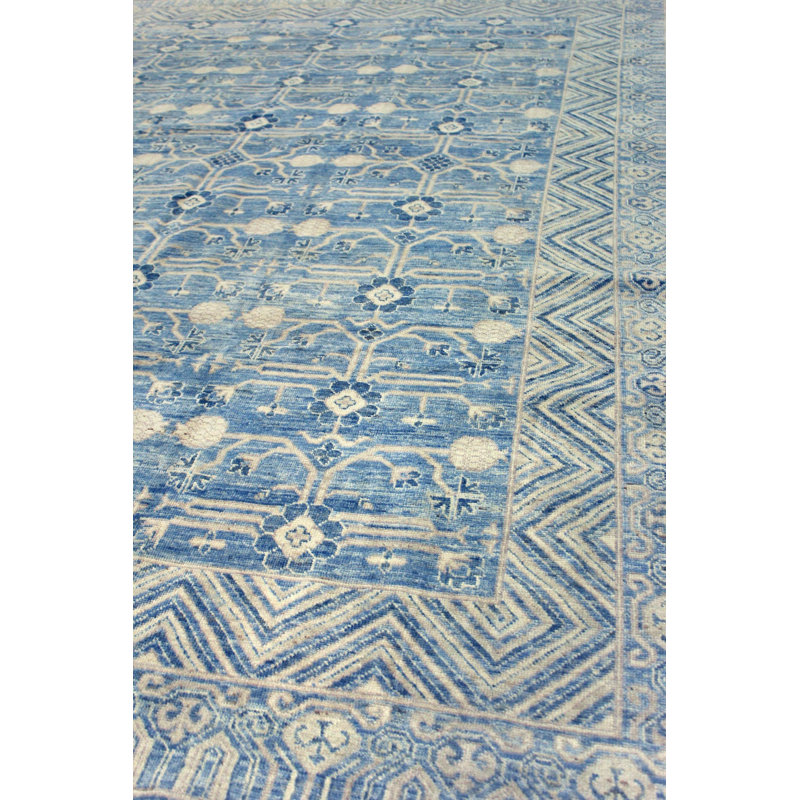 New Turkmen Afghan One-of-a-Kind Rectangle 8'10" X 11'7" Area Rug