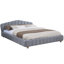 Grand lit plateforme tapissier en velours, base de lit à profil bas en bois pour mobilier de chambre à coucher moderne