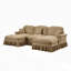 Élégant canapé Mid-Century 3 places avec 2 repose-pieds-1685766658