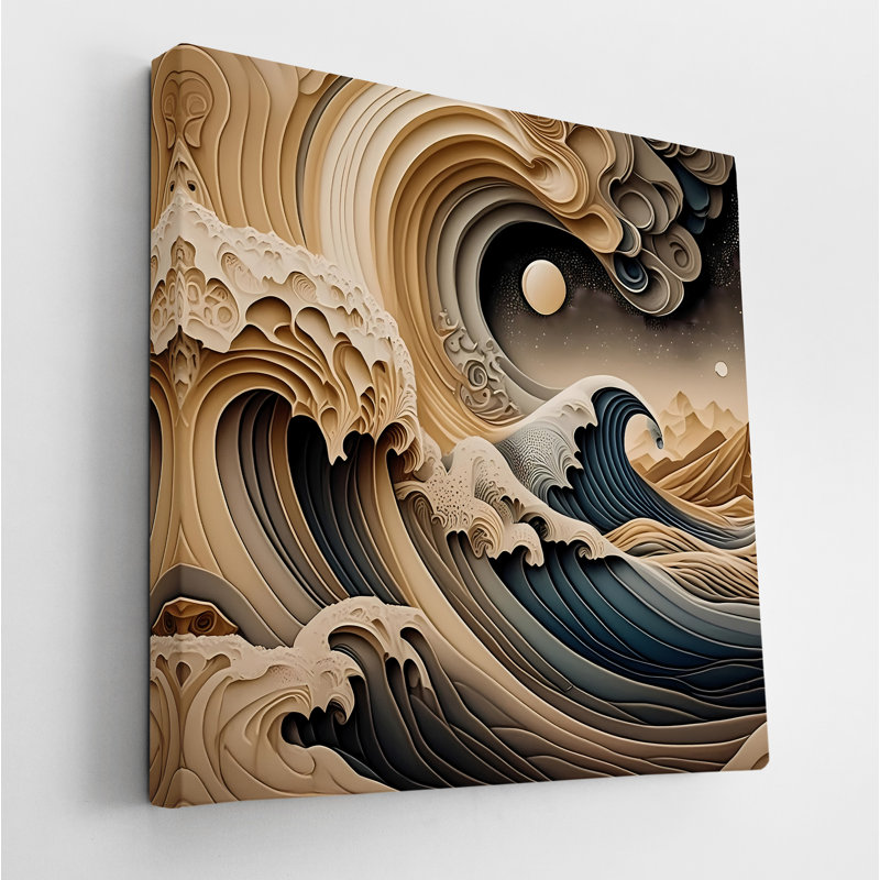 Vague du monde, H 42 po x l 42 po
