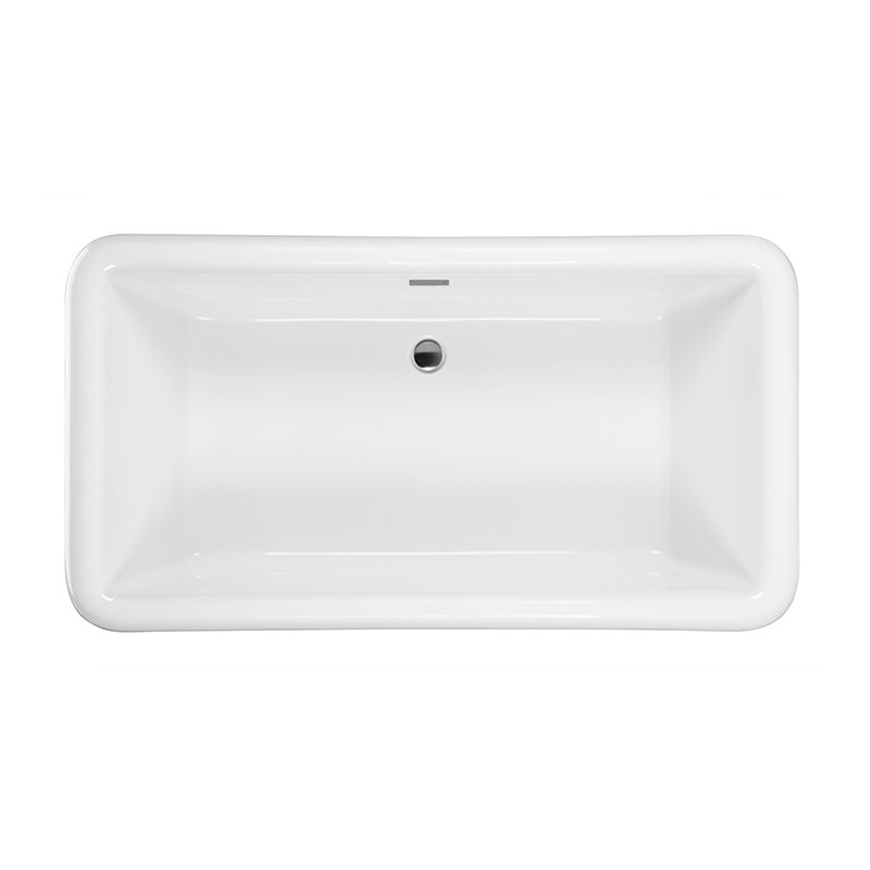 Parisian® 2 72" Freestanding Soaking Bathtub, Acrylic CXL® Gloss White