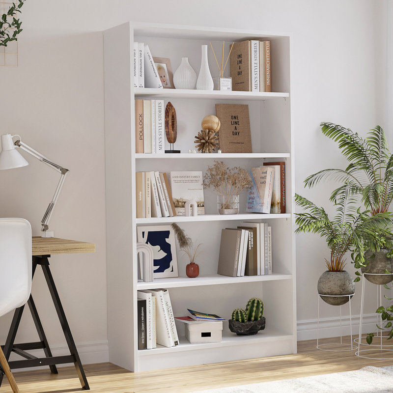 Bibliothèque 5 pièces 5 tablettes, Blanc