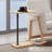 Adjustable Height Swivel Side Table With Wood Top - 360° Rotating TV Tray, End Table For Living Room, Bedroom